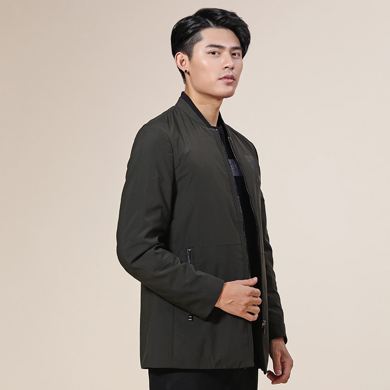 busen步森男装新款夹克商务休闲立领外套夹克