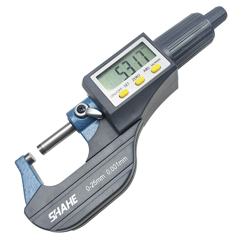 三和电子数显外径千分尺025mm精度0001shahe螺旋测微器千分尺