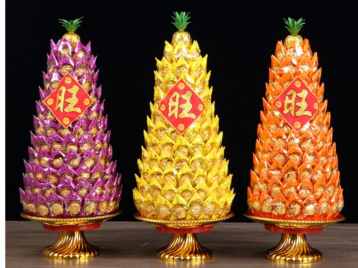 莲花多层七彩步步高升糖塔拜佛手工供品初一十五糖果