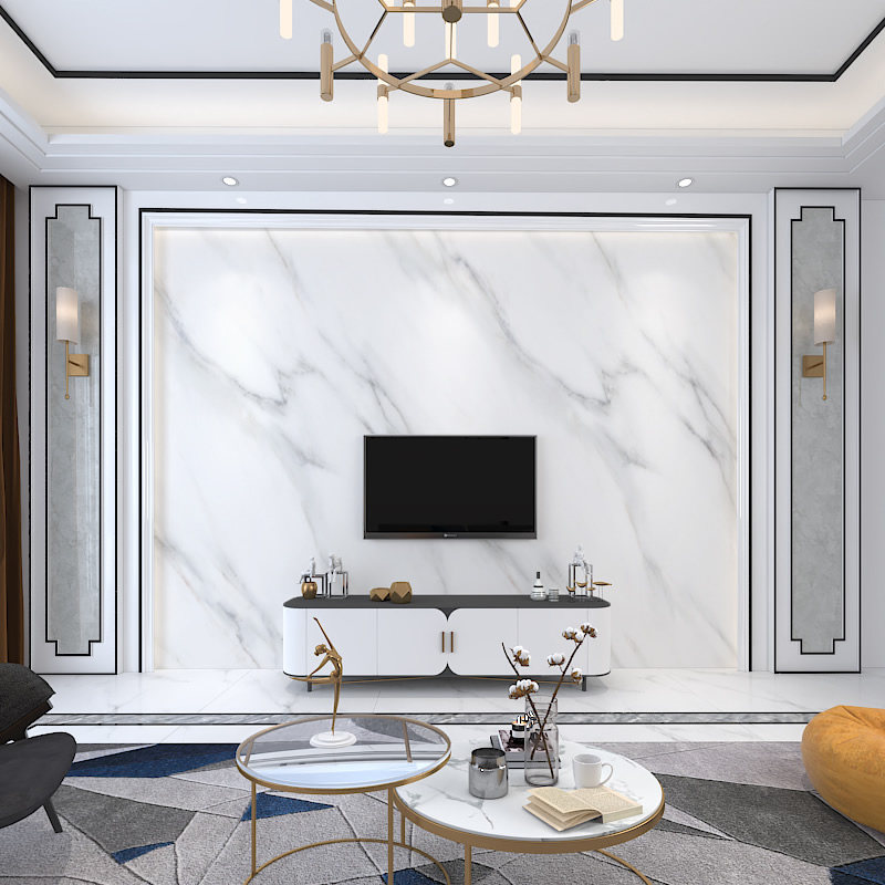 现代简约仿大理石纹电视背景墙壁画客厅卧室墙纸轻奢壁纸壁布墙布