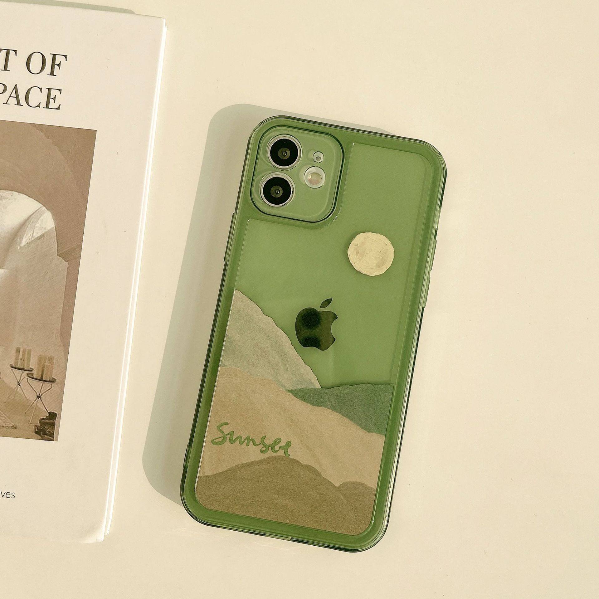 创意透绿保护套全包苹果软胶max复古12pro适用手机保护套