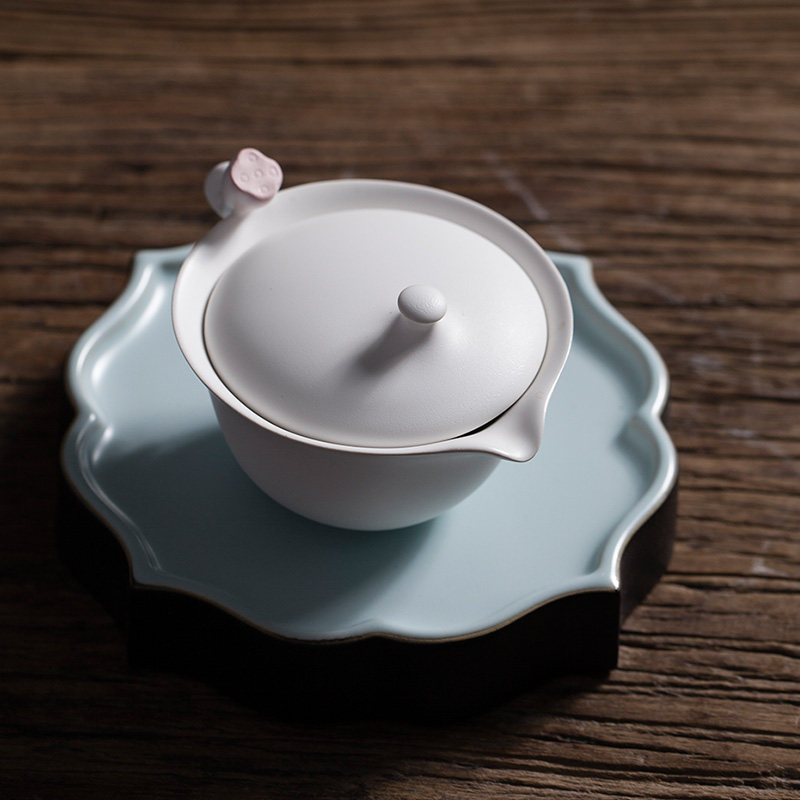 万仟堂一壶三杯随手礼 陶瓷便携功夫茶具 家用整套茶具 怜香惜玉