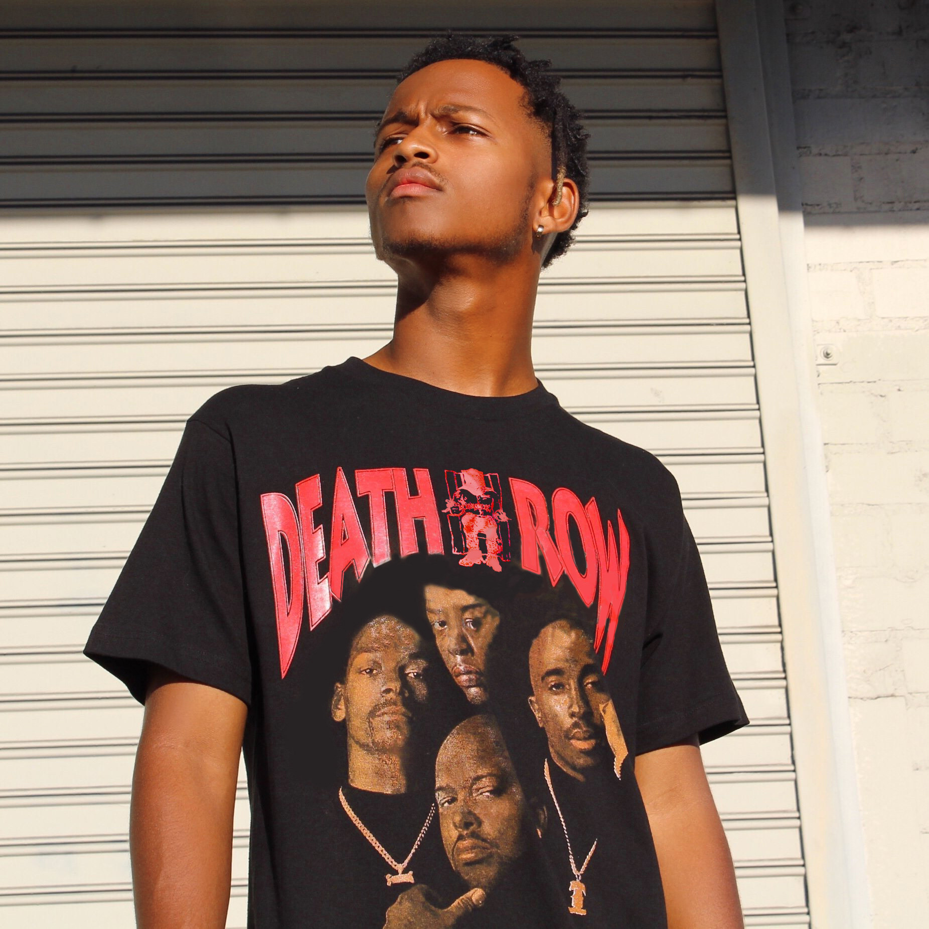 deathrow死囚说唱组合hiphop短袖2pacsnoopdoggt恤