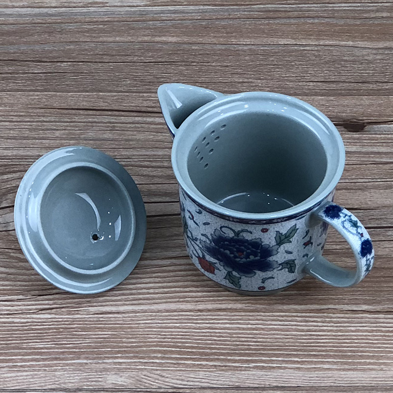 青花瓷复古泡茶简约古风陶瓷家用老式茶杯茶壶茶壶