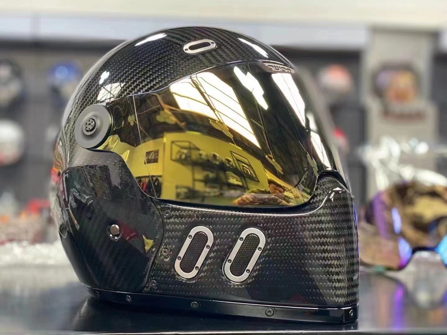 法国qwart头盔原厂镜片透明电镀镀银浅茶深茶摩托车头盔