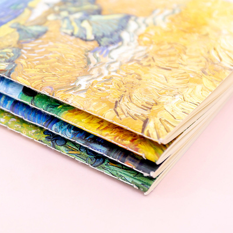 简约创意a5油画记事本可爱学生便携32k日记本笔记本