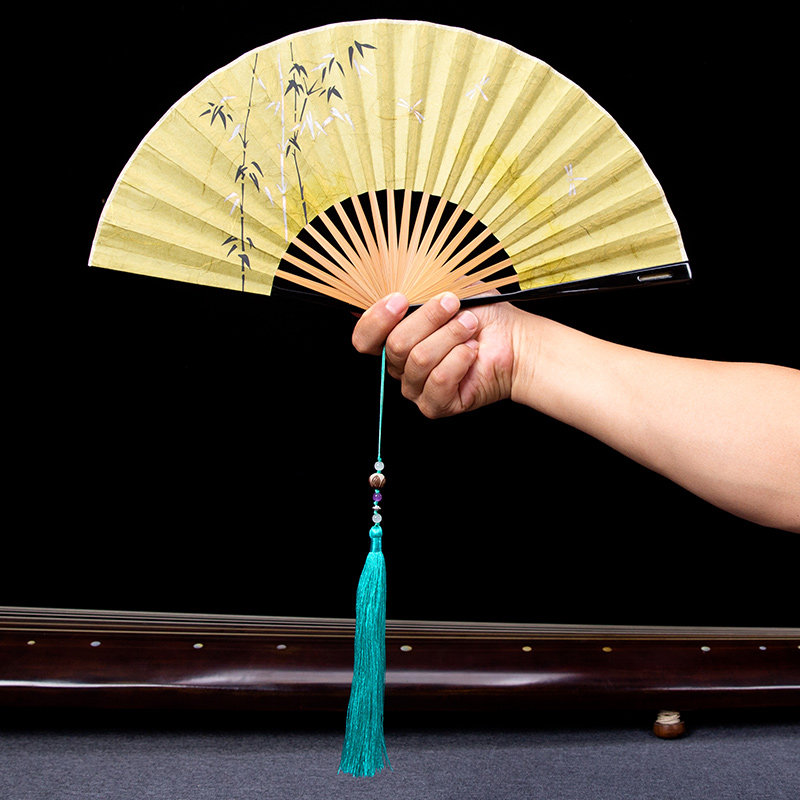 中国国风菩提流苏古风笛子挂饰折扇团扇扇穗剑扇子
