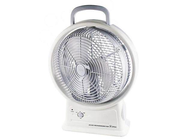 sunca新佳可充电风扇学生台扇蓄电家用12寸静音户外便携台式风扇