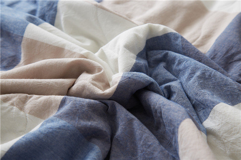 雪尼尔家纺全棉色织水洗棉夏棉花夏凉可机棉花被