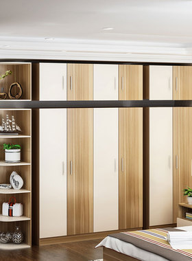 简约现代木质4门卧室整体定制衣柜