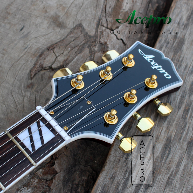 爵士aceproguitarsah707空心孔爵士吉他枫木jazz吉他电吉他