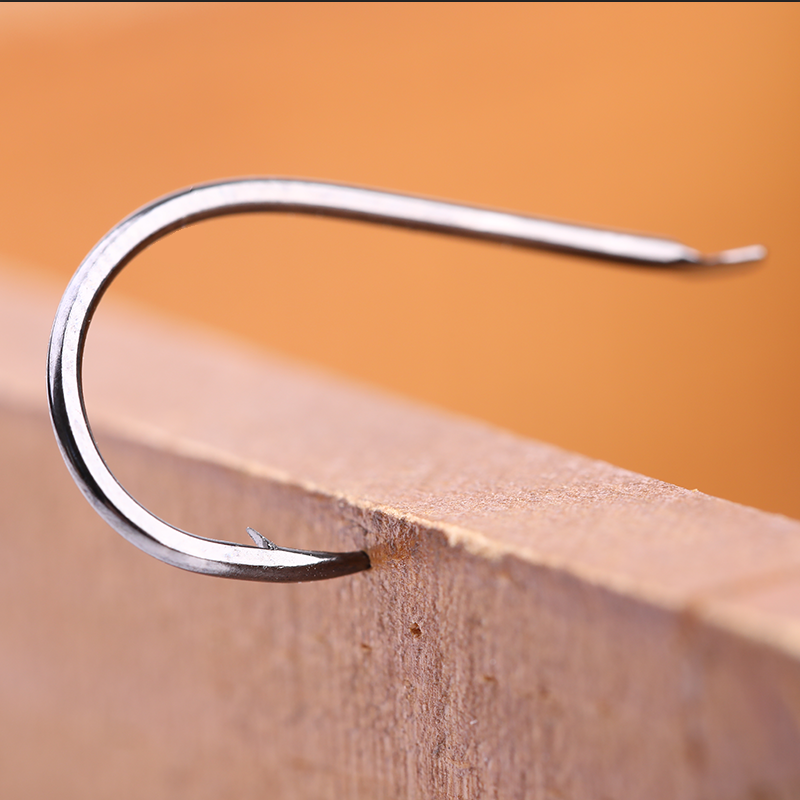 日本进口千又鱼钩歪嘴细条散装筏钓海钓倒刺鱼钩