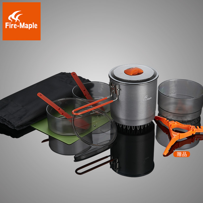 火枫行侠户外野餐锅具野外蒸煮套锅便携套装集热锅聚能环野炊炊具