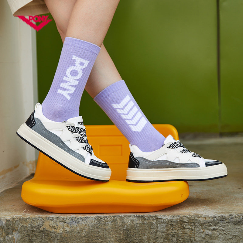 男女情侣低帮休闲耐磨潮流百搭运动鞋 231u1am01 pony波尼滑板鞋 - 痕