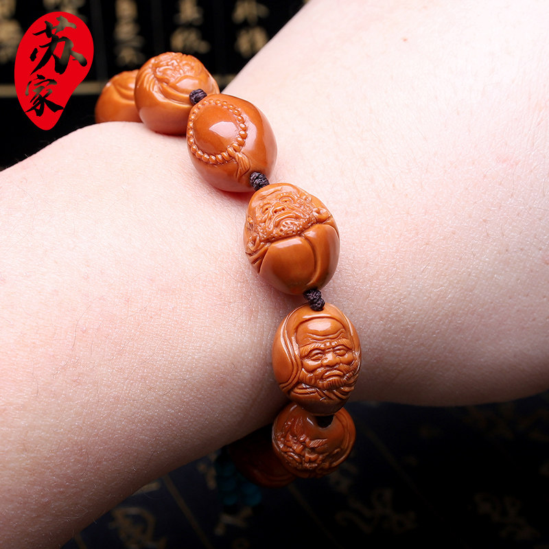 橄榄核手串小籽静思达摩祖师八式悟禅道核手工手链