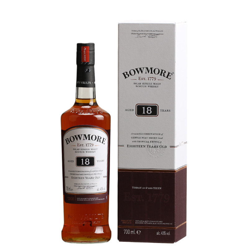 波摩18年单一麦芽威士忌 bowmore islay single malt 18y艾莱岛