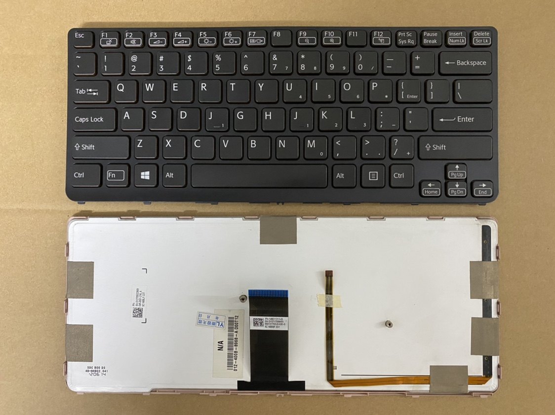 全新原装索尼sve14aa12tsve14a18ec笔记本电脑背光英文键盘更换
