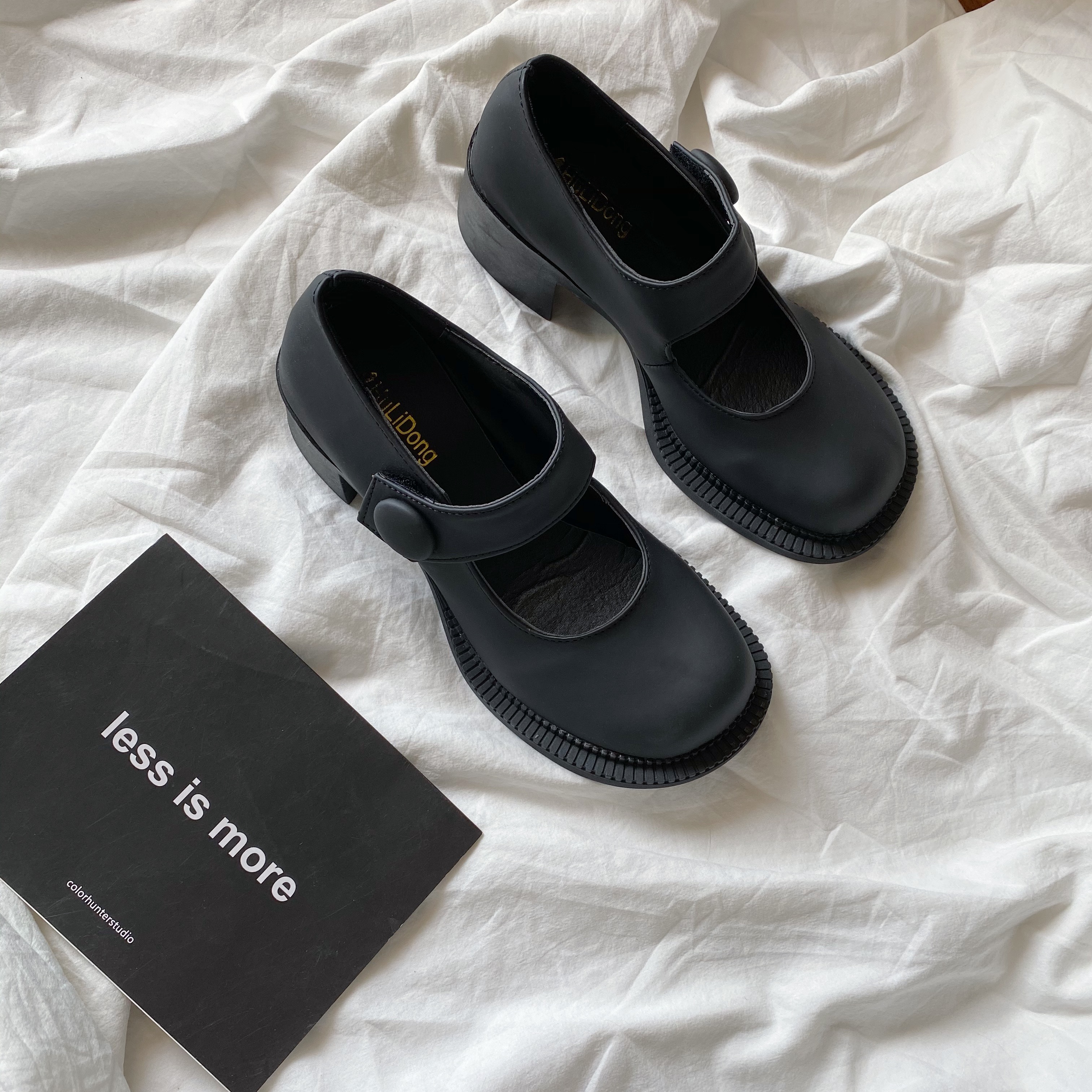 mona同款复古高跟玛丽珍鞋女皮鞋学院大头娃娃单鞋单鞋