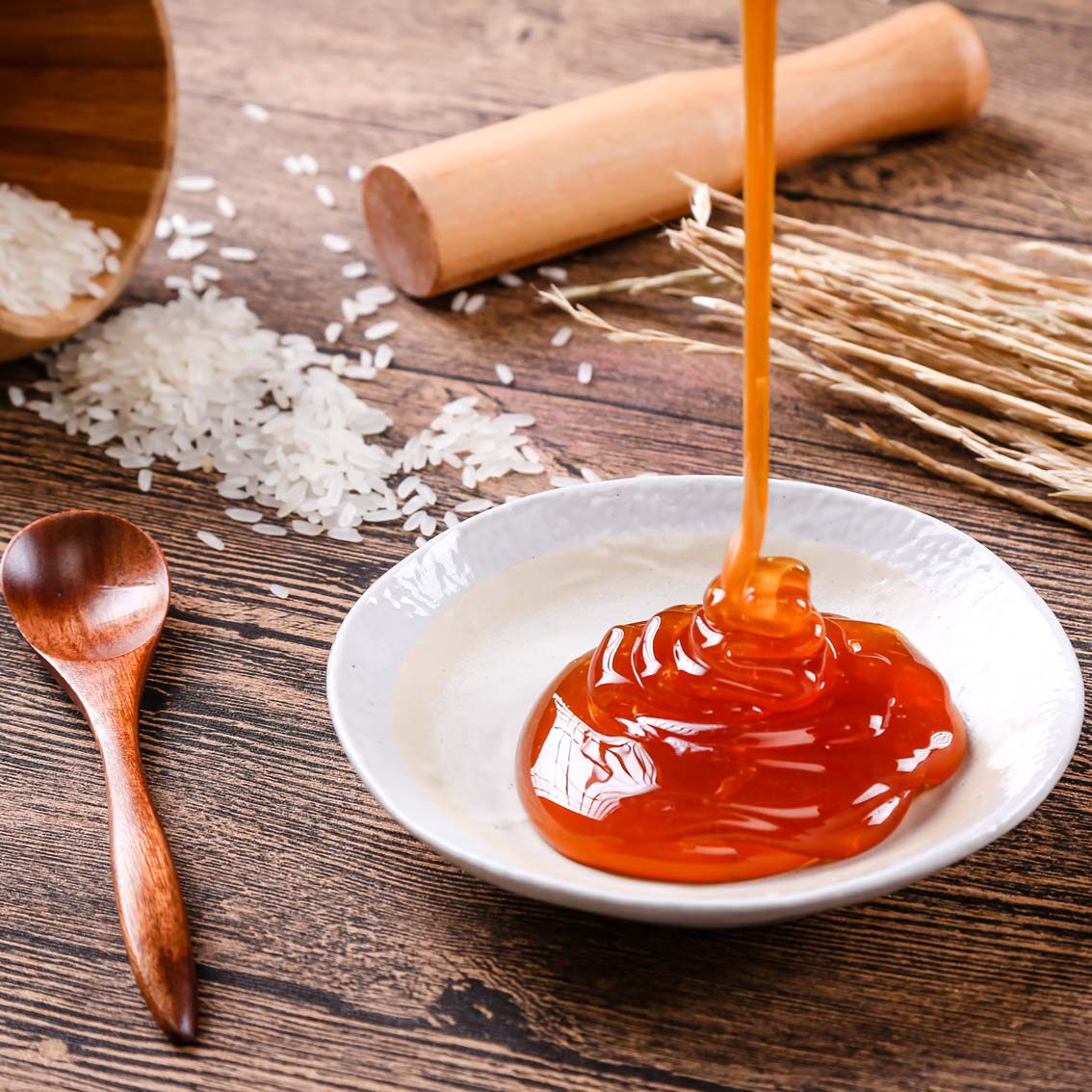 涢乡饴金黄麦芽糖浆烘焙烤鸭上色商用25kg蜂蜜糖稀牛轧糖diy材料