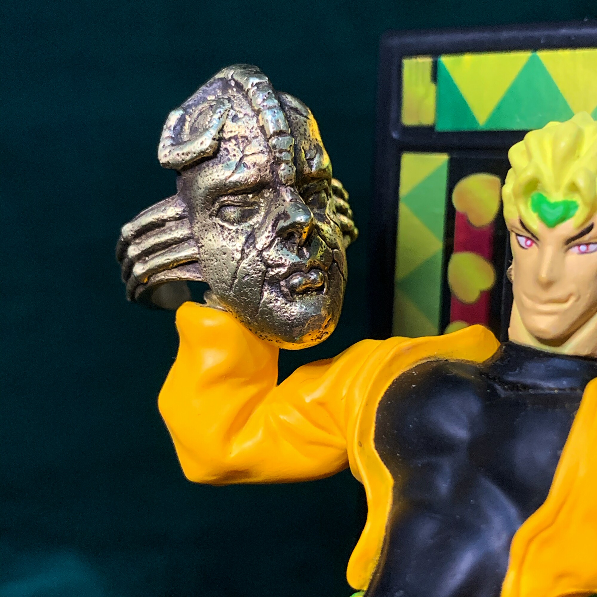 jojo奇妙冒险dio爷石鬼面戒指吸血鬼复古手作戒指