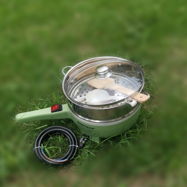 车载炒锅24v货车炒煎焖蒸热煮户外自驾游太阳能车用电炒锅