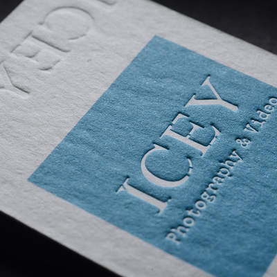 超厚棉纸有色压印印刷压凹压痕凹印边缘擦色名片