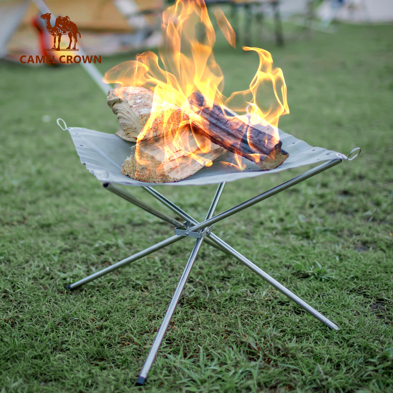 折叠户外露营焚火架烧烤野营旅游便携式焚火架子烧烤炉