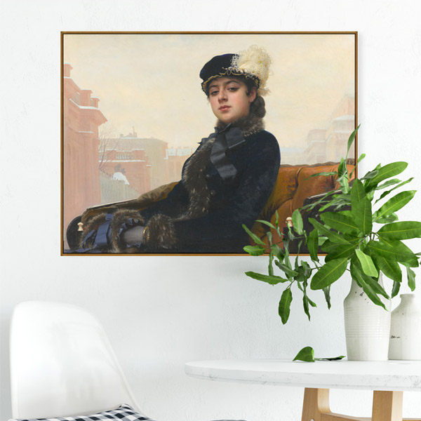 无名女郎俄罗斯名画客厅欧式油画酒店装饰画无框画现代装饰画