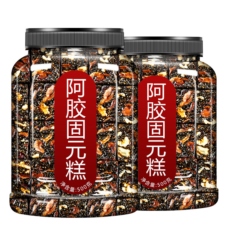 阿胶糕原块山东片纯手工即食正品真阿娇膏女人补品调理气血女500g