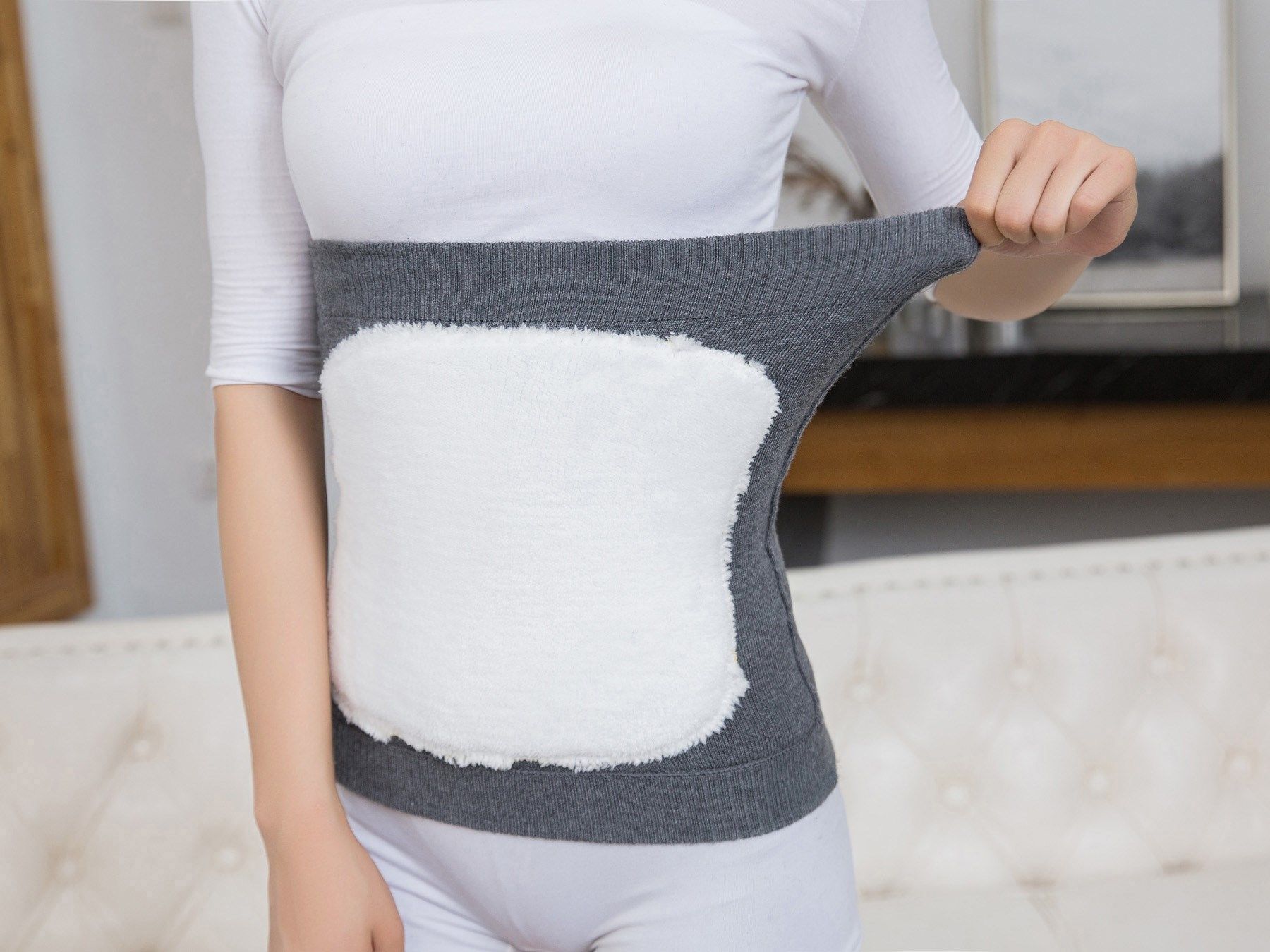 羊绒护腰保暖腹部腰带厚款加绒男护胃肚子秋冬护膝