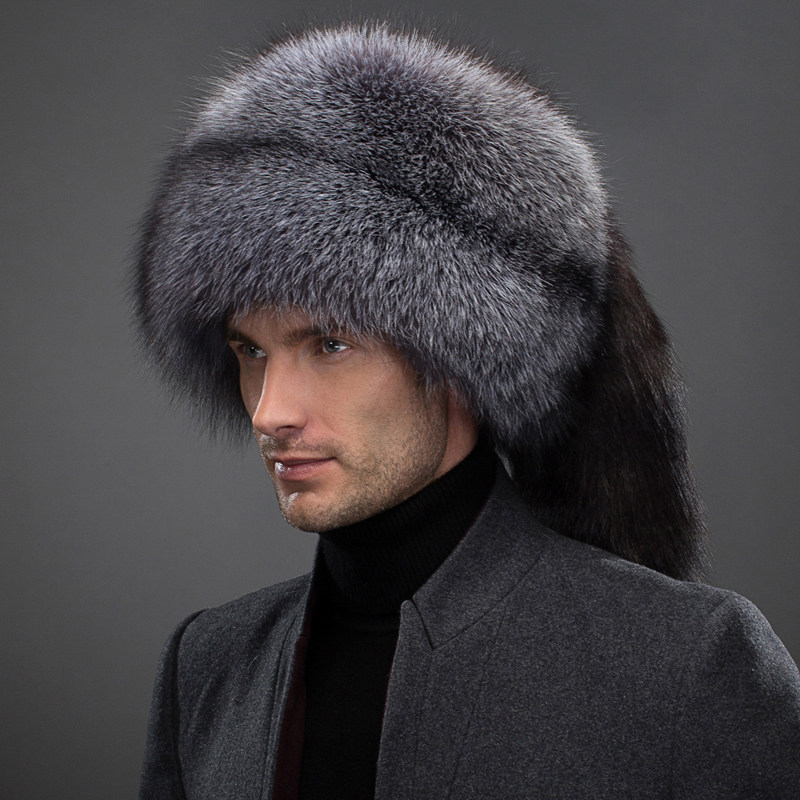 整皮帽韩版圆帽皮草蒙古护耳保暖包头狐狸狐狸皮帽子