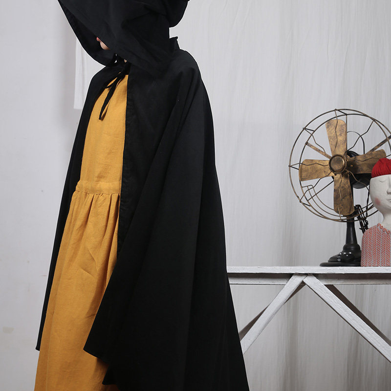 织布麻麻原创设计魔法师斗篷尖帽披肩外套春秋围巾