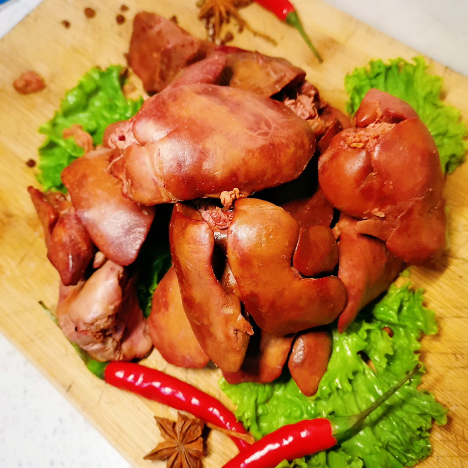 鸡肝熟食包邮卤味心肝宝贝零食即食东北特色熏酱鸡肉零食