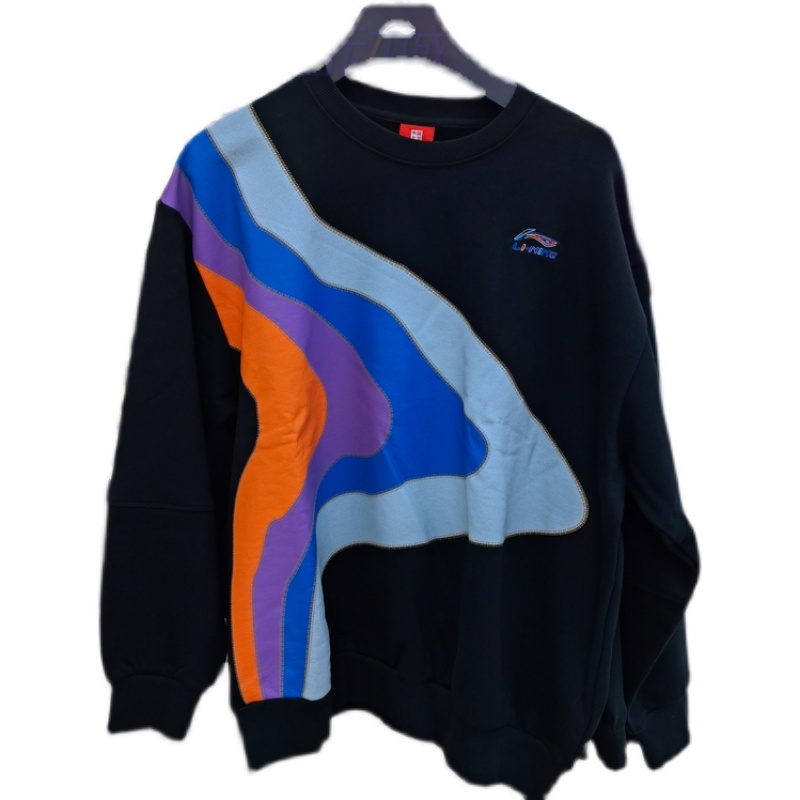 巴黎时装中国李宁系列男子宽松套头连帽卫衣运动卫衣