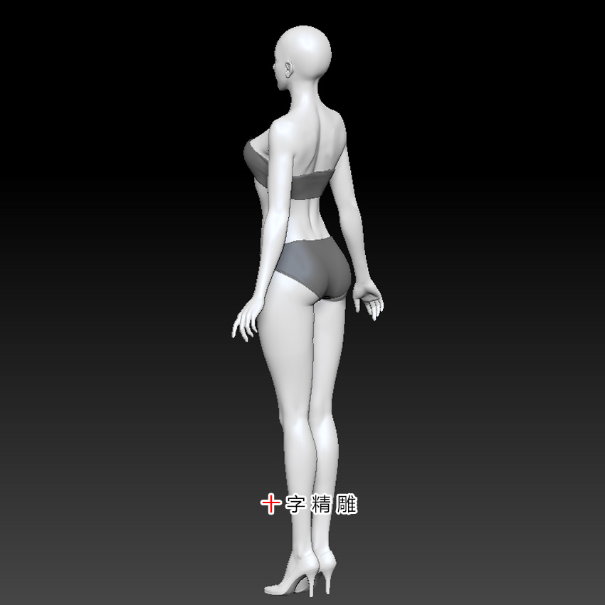 女性stl人体模型zb模特rhino犀牛maya手办设计素材