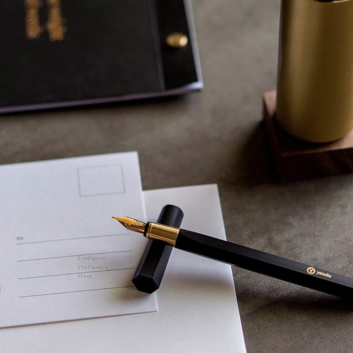 物外ystudio平衡系列钢笔黄铜压克力ins设计创意钢笔