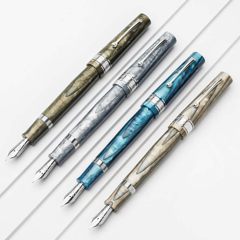 意大利leonardo莱昂纳cuspide系列14k金尖钢笔复古造型钢笔