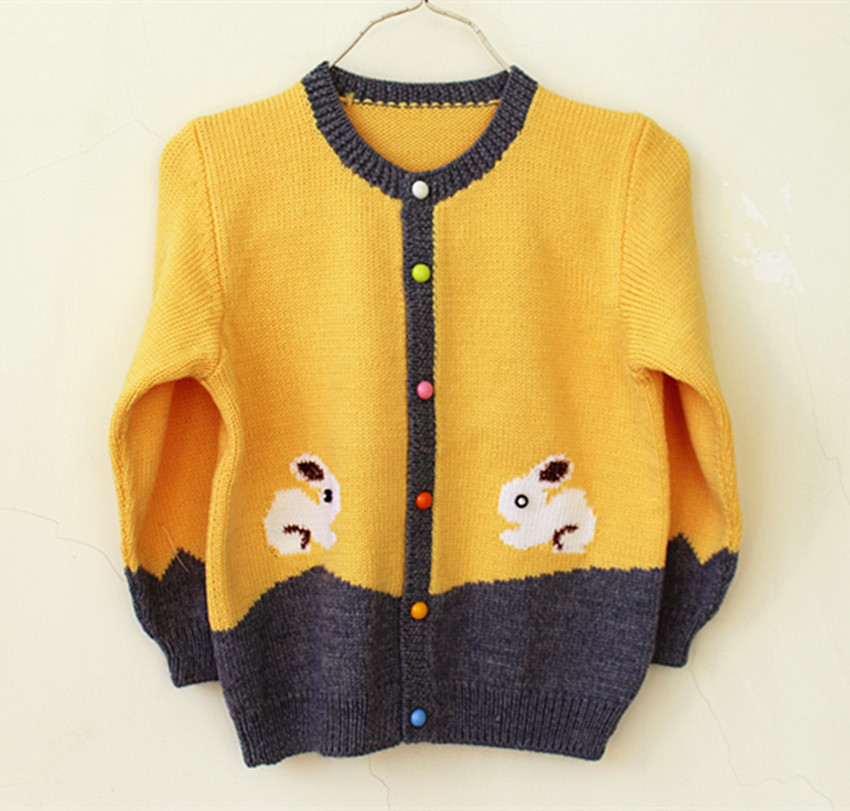 毛衣开衫冬春秋冬6岁手工毛线羊毛儿童幼儿毛衣