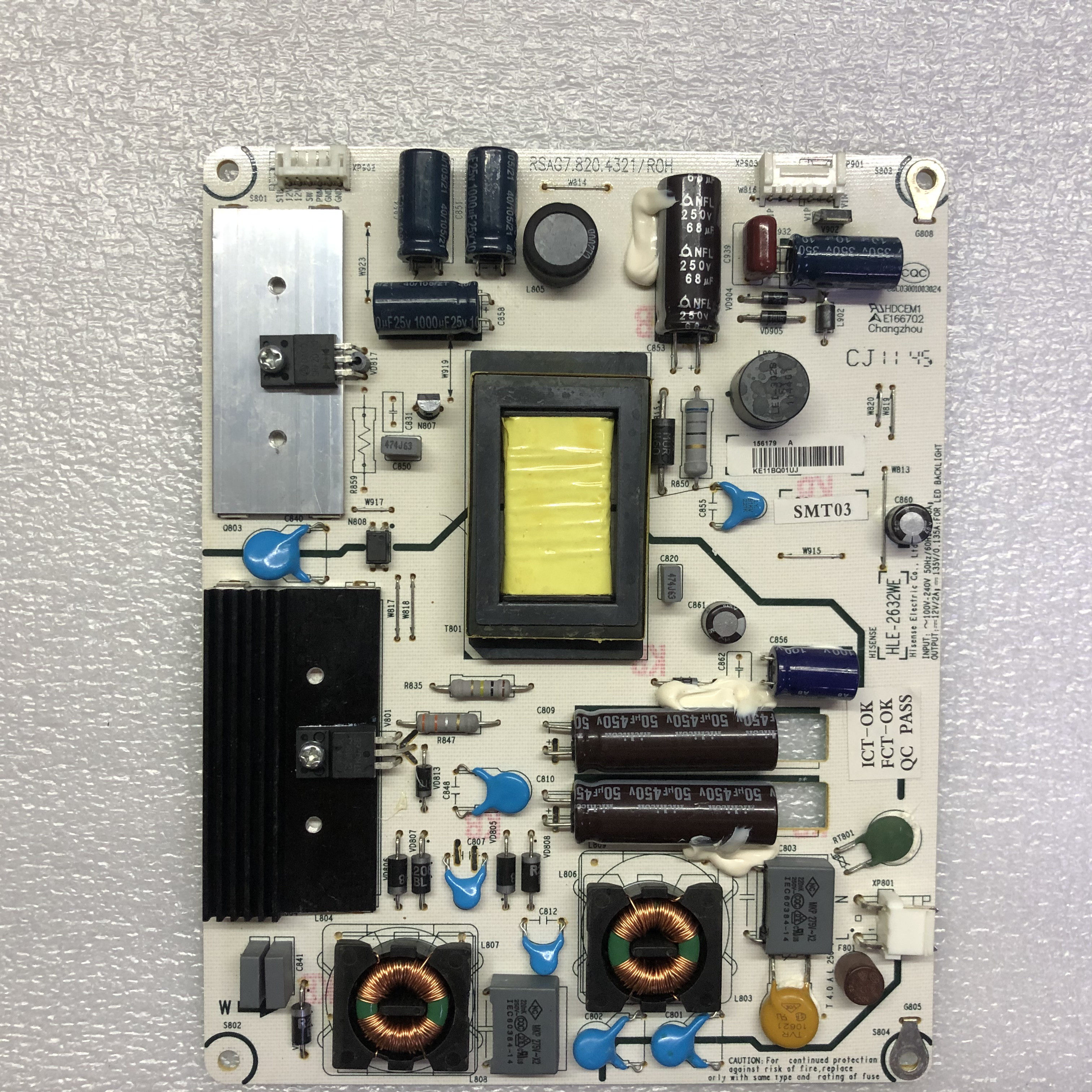 原装海信led32k01电源rsag7.820.4321主板供电6针背光4针显示屏