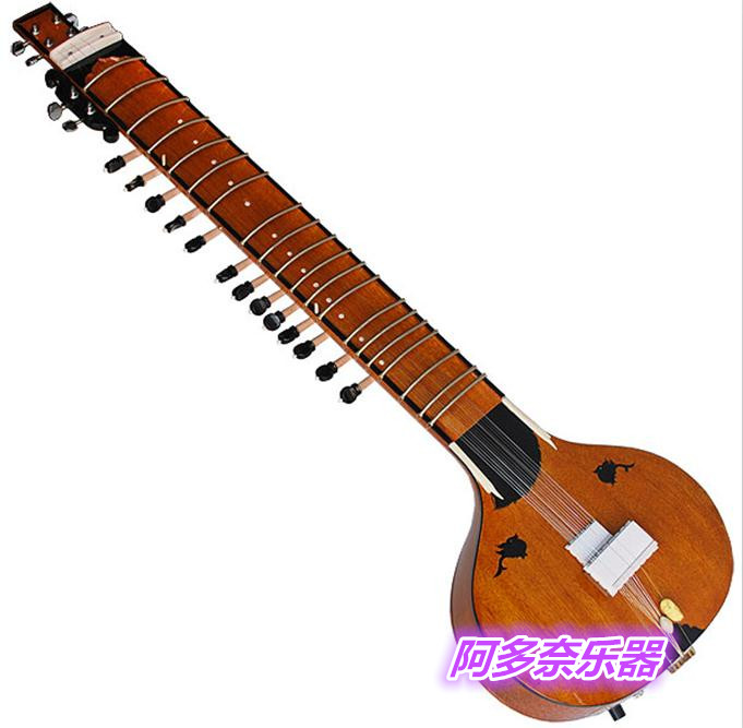 印度进口乐器西塔电锡塔尔琴柚木木色木制平板其它西洋乐器