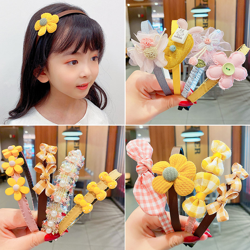 儿童编发发夹碎发神器发箍女童可爱花朵发卡韩国发饰