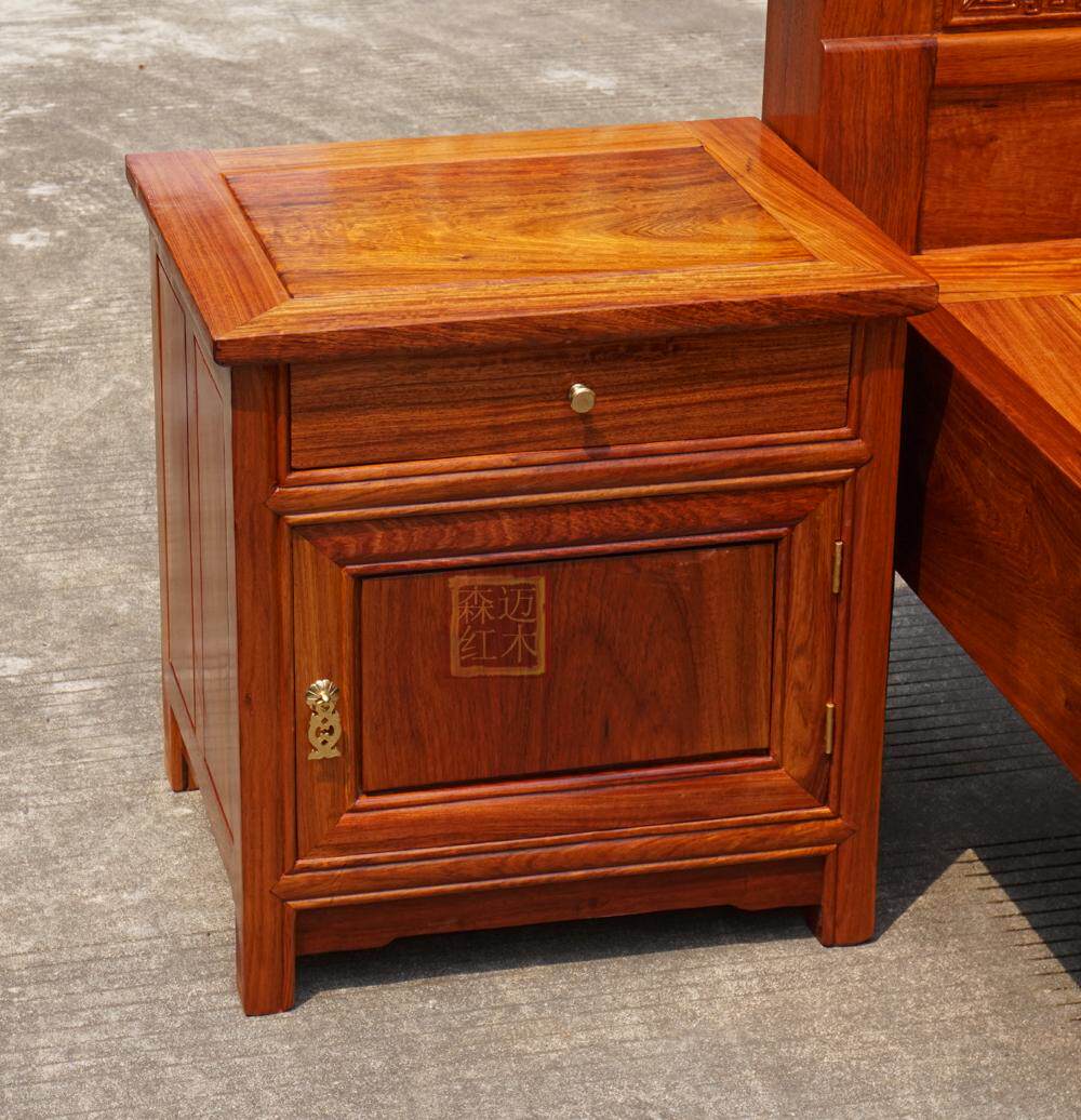 红木大果紫檀缅甸花梨实木木床独板卯榫明清实木床