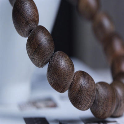 海南沉香天然油脂细质醇厚规格桶珠12mm174g佛珠