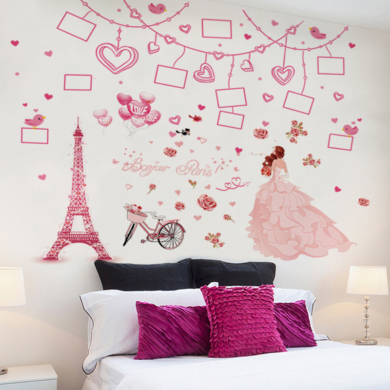 创意卧室床头贴画温馨浪漫客厅沙发宿舍背景背景墙墙贴