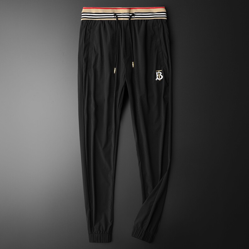 巴宝莉时尚时尚休闲休闲裤男士欧洲站男装亚麻夏季新款休闲裤