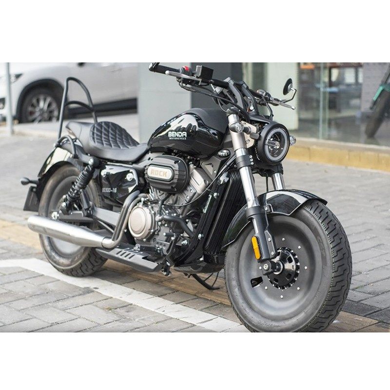 适用奔达金吉拉巡航bd300灰石改装轮框封闭轮毂摩托车保险杠