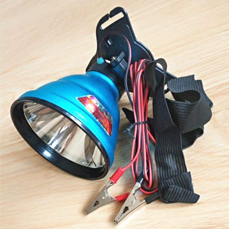 12v伏强光灯远射超亮5000打鱼头灯外接电瓶灯大光斑散光p70灯芯