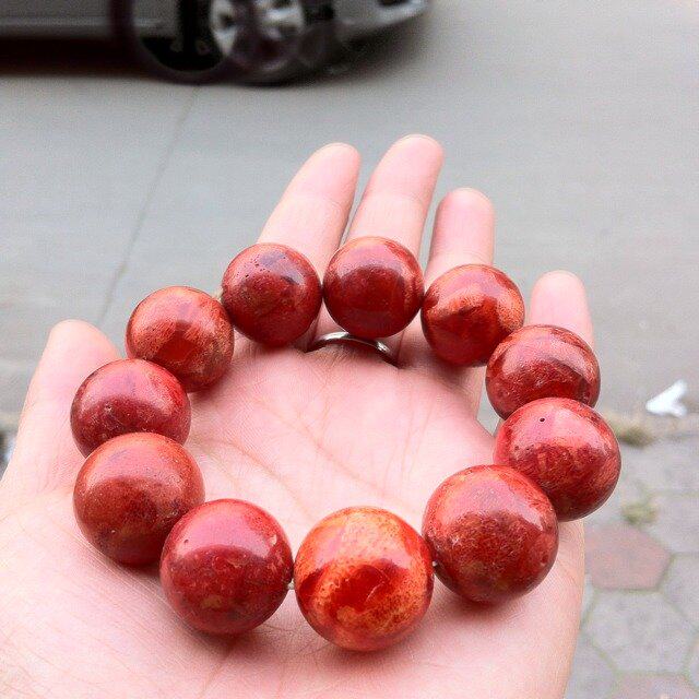 草珊瑚手链单圈圆珠手串男女款本命年佛珠礼品文艺手链