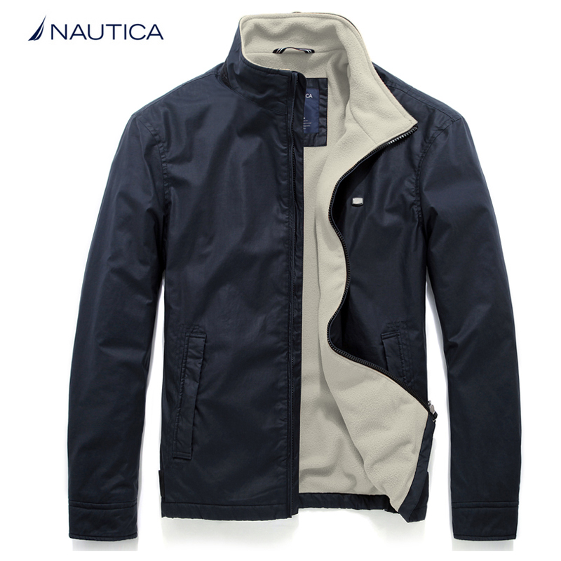 Nautica/诺帝卡休闲加绒棉衣男纯棉夹克秋冬防风保暖棉服外套大码