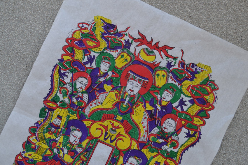 老天爷玉皇大帝中堂大幅装裱独家首发梁公馆公馆年画